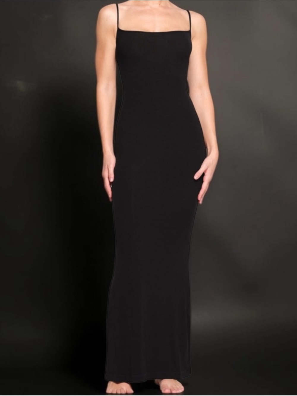 SKIMS Soft Lounge Long Slip Dress | XS | Onyx | NWOT ♟️✨